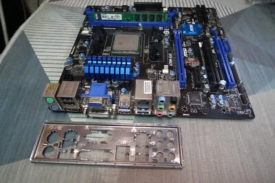 MSI A78M-E45, MS-7721 VER:5.0, FM2+, AMD Motherboard +CPU A8-7600 +RAM 2Gb +I/O - Image 1 of 4