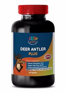 Potenciadores masculinos Supreme Caps - Cuerno de ciervo Plus 550 mg - Extracto de raíz de ortiga 1B - Imagen 1 de 12