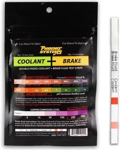 Phoenix Systems 8006-B Double-Ended Brake Fluid + Coolant Test Strips (15...  - Picture 1 of 5