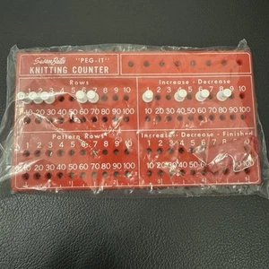 Vintage Susan Bates Peg It Knitting Counter w/ 9 Pegs Read - Picture 1 of 4