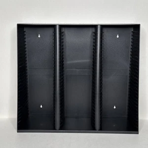 Laserline 90 CD Storage Case Wall Mount Rack Holder Angled, Black Hard Plastic - Picture 1 of 10