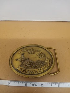 Indiana Metal Craft Hawaii Statehood Belt Buckle 1977 EarthSea San Francisco - Picture 1 of 5