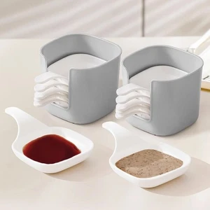 Sleek and Practical Dipping Dishes with Convenient Handles Pack of 6 White - Picture 1 of 12