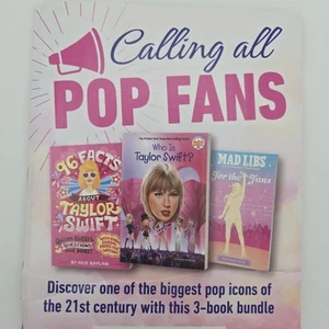 Taylor Swift 3 Book Set - Who Is, 96 Facts, & Mad Libs - Pop Star Bundle - Bild 1 von 7