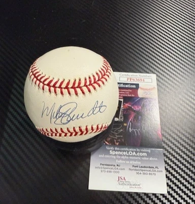 HOF MIKE SCHMIDT Philadelphia Phillies AUTO SIGNED Baseball JSA COA - Image 1 of 2