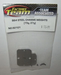 Team Associated B64 Steel Chassis Weights (15g, 27g) #92101 NIP - Picture 1 of 1