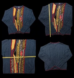 Vintage 1990s Coogi Made In Australia, Paisley, Butterfly, Crew Neck L Fits XXL - Picture 1 of 16