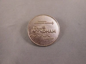Vtg Club Wyndham Resort Lapel Pin Back Round Button Silver 1.5" - Picture 1 of 3