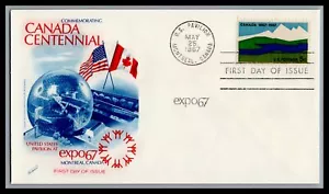 US FDC # 1324 5c Canada Centenary Fleetwood 1967, 9L680 - Picture 1 of 1