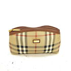 Burberry Cosmetic Pouch Bag  Brown PVC 1651715