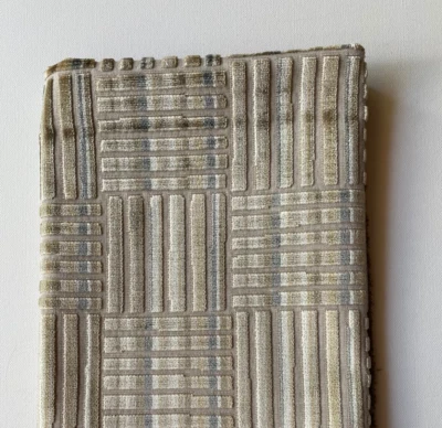 Kravet Textured Geometric 34880 460 Designer Fabric Remnant 24x24" - Image 1 of 3