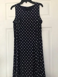 Girls' MY MICHELLE sleeveless navy polka dot dress Sz 9/10 - Picture 1 of 6