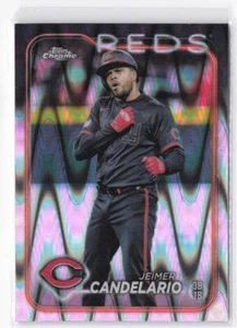 2024 Topps Chrome Jeimer Candelario #239 Raywave Refractor Reds - Picture 1 of 2