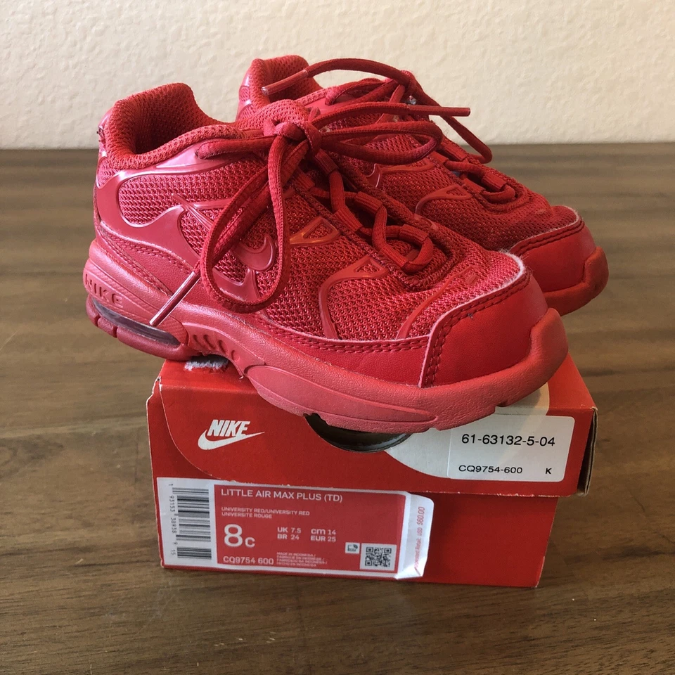 Zapato “Nike Air Max (TD) Triple Rojo” Niño Pequeño Talla 8c Foto 1 de 4
