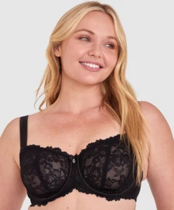 Bras N Things Size 14E Bethany Essentials Full Coverage Underwire Bra Black NWOT - Picture 1 of 7