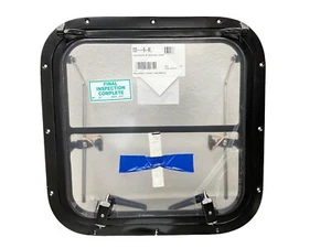 Pompanette cast, hatch 18” SQ BLACK LEXAN C120—-I0–BFL - Picture 1 of 2