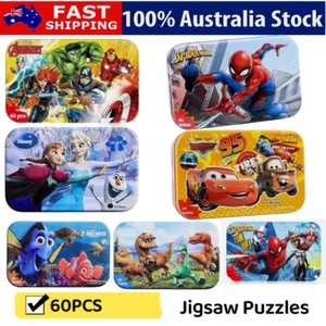 Child Brain Training Toy Table Game Cartoon Marvel Frozen Cars Jigsaw Puzzles - Picture 1 of 40