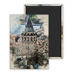 Istanbul Turquie-Magnet Personnalisé 54x78mm Photo Frigo - Foto 1 di 8