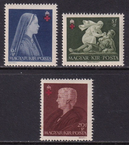 HUNGARY 1942 Red Cross Fund set of 3 SG 723-725 MH/* (CV £12) Cover