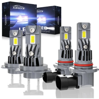 9005 H7 For Volkswagen Cabrio Convertible 2000-2002 LED Headlight Bulbs White - Image 1 of 4