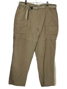 LL Bean Nylon Wanderhose Herren XL Khaki Outdoor Convertible Zip Off Gorpcore - Bild 1 von 12