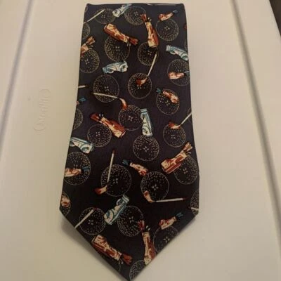 Aquascutum of London - Corbata para el cuello para hombre - Estampado de golf 100 % seda importada Foto 1 de 4