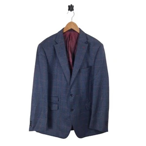 Mens Moss 1851 Blue Tweed Blazer XL 46R Jacket Slim Fit - Picture 1 of 12