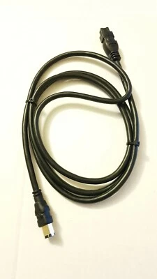 NIKKAI QUALITY FIREWIRE 400 OR 800 CONNECTION CABLE GOLD PLATED - BLACK - Image 1 of 4