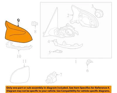 Оригинальная крышка правого наружного зеркала передней двери BMW 19-20 X4 51167466196 - Изображение 1 из 2