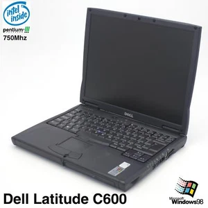 DELL LATITUDE C600 NOTEBOOK LAPTOP WINDOWS 98 PARALLEL LPT PENTIUM 750MHZ 256MB - Picture 1 of 9