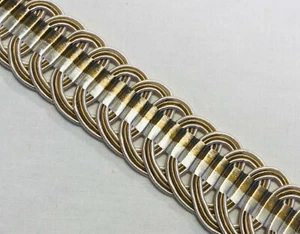 MOCHA, SAND & SNOW "BIANA" FRENCH PASSEMENTERIE SCROLL BRAID GALON TRIM - Picture 1 of 1