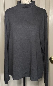 J.Crew Plus Size CoZy Mockneck Sweater Supersoft Yarn Stretch Gray 3X  NWT - Picture 1 of 5