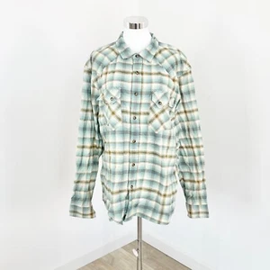 Pendleton Shirt Mens XL Blue Green Multi Check Pearl Snap Button Up Long Sleeve - Picture 1 of 10