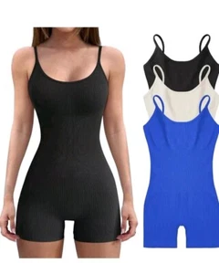 VINGOSTAR 3pcs Women’s Jumpsuit Bodysuit Yoga Workout Romper One Piece Sport.106 - Picture 1 of 6