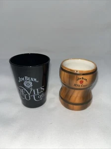 Jim Beam Devil’s Cut Shot Glasses Set Of 2 - Picture 1 of 6