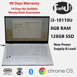 Asus 14" Chromebook Flip C436F Touchscreen - i3 10th Gen - 8GB - 128GB - Grade A - Picture 1 of 4