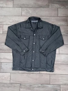 BACHI EXCHANGE Black Vintage Denim Jacket Vtg 1990s Size 2XL - Picture 1 of 7
