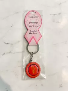 Breast Cancer Awareness Spinning Key Chain NEW Multicolor - Picture 1 of 2