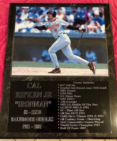 Cal Ripken Jr. Baltimore Orioles statistics plaque - New Lower Pricing!! Cover