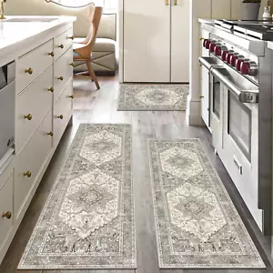 Yamaziot Boho Washable Kitchen Rugs Sets of 3, Non Slip Kitchen Mats for Floor w - Picture 1 of 7