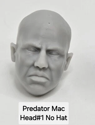 3D-печатная голова ХИЩНИКА МАК ЭЛЛИОТА NO1 6 дюймов 1:12 GI Joe классифицированная/Легенды Marvel - Изображение 1 из 2