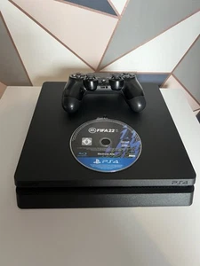 Sony PlayStation 4 Slim - 500GB - Black With Controller + FIFA 22 - Picture 1 of 5