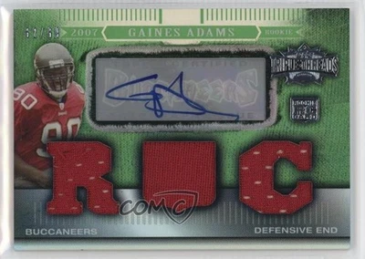 2007 Topps Triple Threads Emerald /69 Gaines Adams #101 Rookie Auto RC - Image 1 of 2