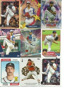 9 verschiedene SPENCER STRIDER Karten Lot mit Prämien Atlanta Braves - Bild 1 von 1