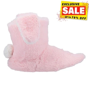 Divaz Flopsy Junior Kids Girls Knitted Boot Bunny Slipper Pink - Picture 1 of 4