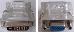 Adaptador Wieson DVI-D Dual Link macho a VGA hembra monitor transparente NUEVO - Imagen 1 de 1
