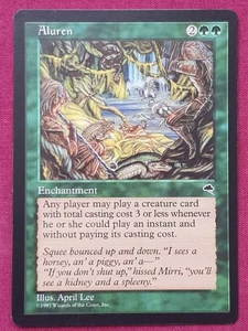 Magic The Gathering TEMPEST ALUREN green card MTG - Picture 1 of 2