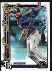 2025 Topps Holiday #H3 - Junior Caminero - Tampa Bay Rays 25-011 - Foto 1 di 2