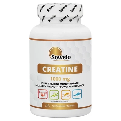 Creatina Monoidrato 1000 mg Compresse – Forza, Energia, Recupero – Sowelo - Immagine 1 di 4