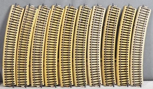 Märklin 3900 A 1/1 10 gebogene Modellschienen je 23 cm von 1954 a H0 - Picture 1 of 1